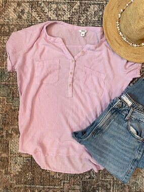 Sonoma Lilac Blouse XS NWT Short Sleeve Lightweight Spring Top Casual